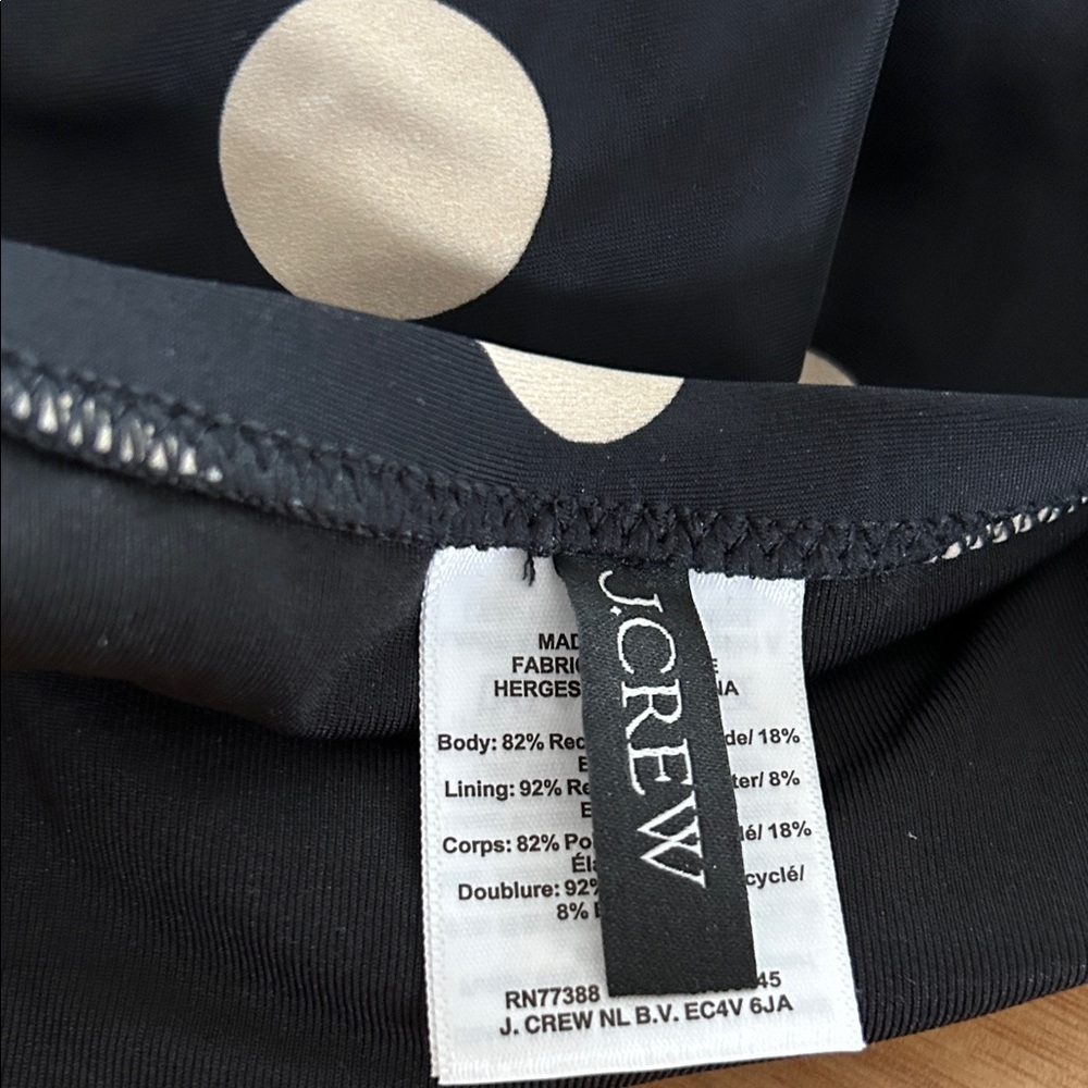 J. Crew Black and White Polka Dot One-Piece Swimsuit - Picture 7 of 10